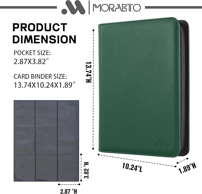 Card Binder 9 Pocket, Trading Card Binder Holds up to 360 Cards - Image 2