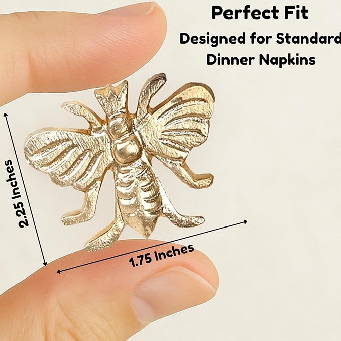 Gold Napkin Rings Set of 12 - Image 4