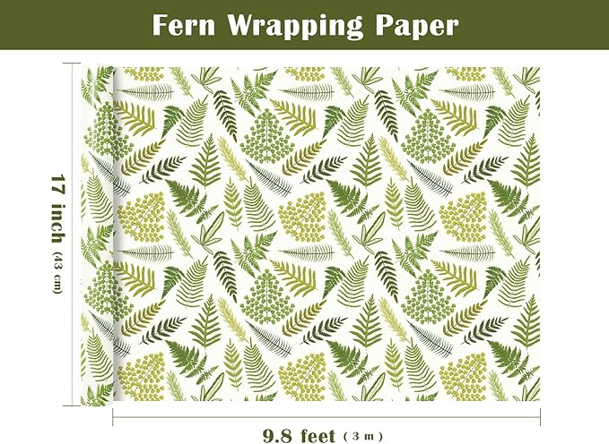 WRAPAHOLIC Fern Wrapping Paper Roll - Image 3