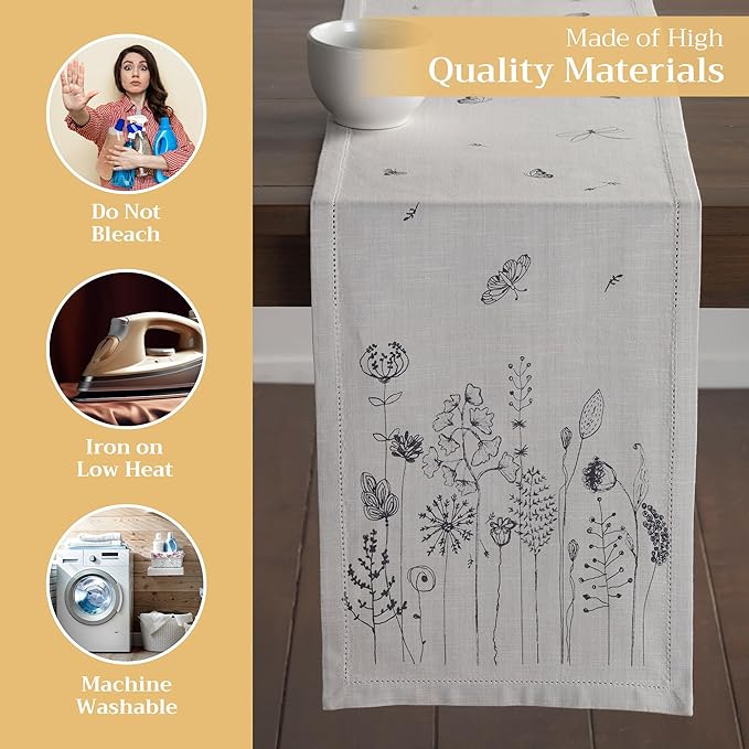 Maison d' Hermine Table Runner 100% Cotton Single Layer Table Runners 108 - Image 3