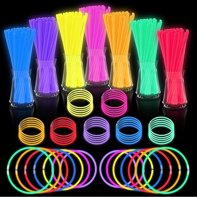 Halloween Glow Sticks Bulk Party Pack- Ultra Bright 50pk Glow in the Dark Party by JICUICUI