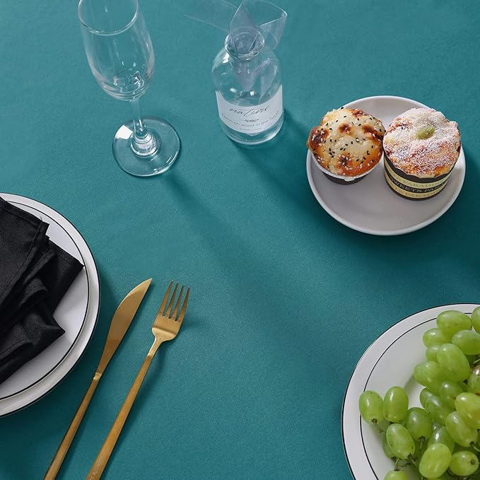 Rectangle Tablecloth 90x156 inch Washable Polyester Fabric Table Cloth - Image 5