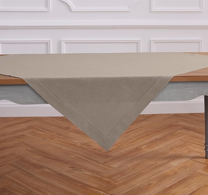 Solino Home Natural Linen Tablecloth 52 x 52 Inch - Image 5