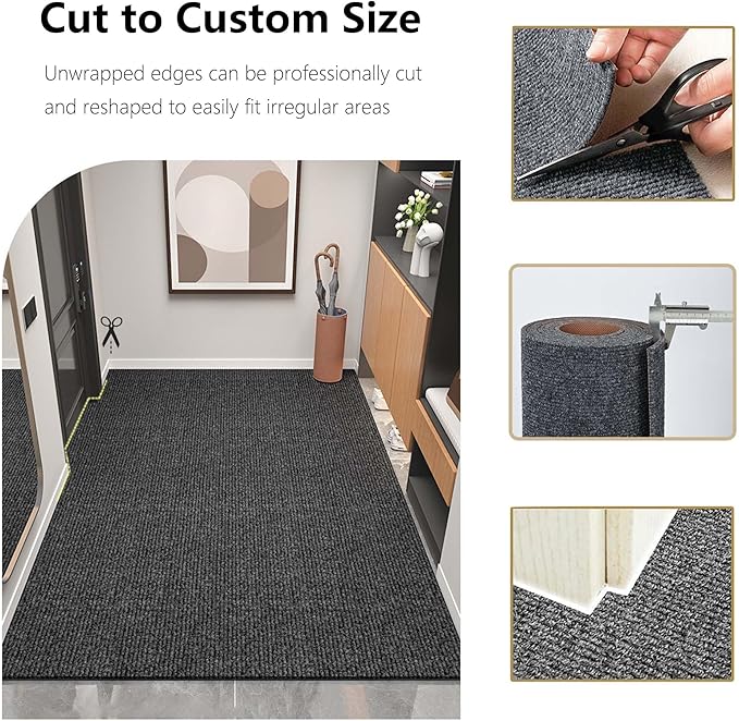 jxgzyy Runner Rugs 3 x 10 ft, Non Slip Entrance Doormat, 0.25” Thickness Indoor - Image 3