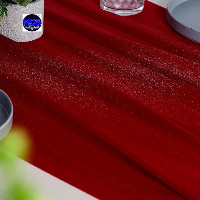 MDS 2 Pack 10ft Chiffon Table Runner 29 x 120 Inches Sheer Wedding Runner - Image 6