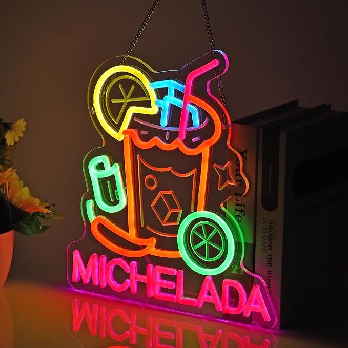 CNBEYOUNG Michelada Neon Sign, Neon Lights Hanging Wall Art Decoration - Image 7