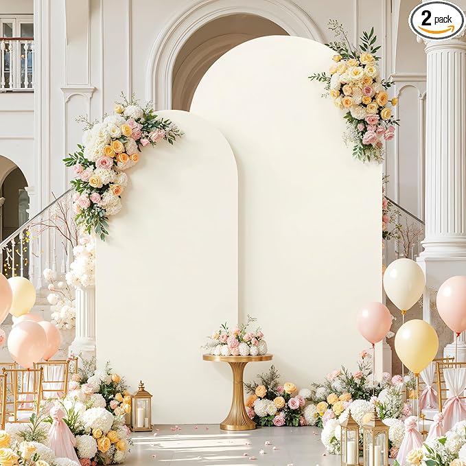 7.2FT 6FT Arch Backdrop Cover for Wedding, Birthday Party Decor, Chiara by Besutolife
