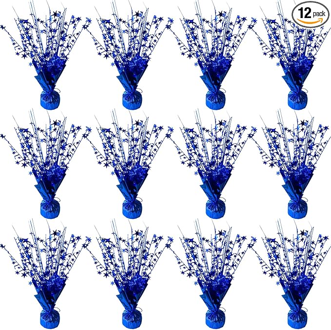 12 Pack Metallic Foil Spray Centerpiece Star Table Decoration Burst Table by FUBININA