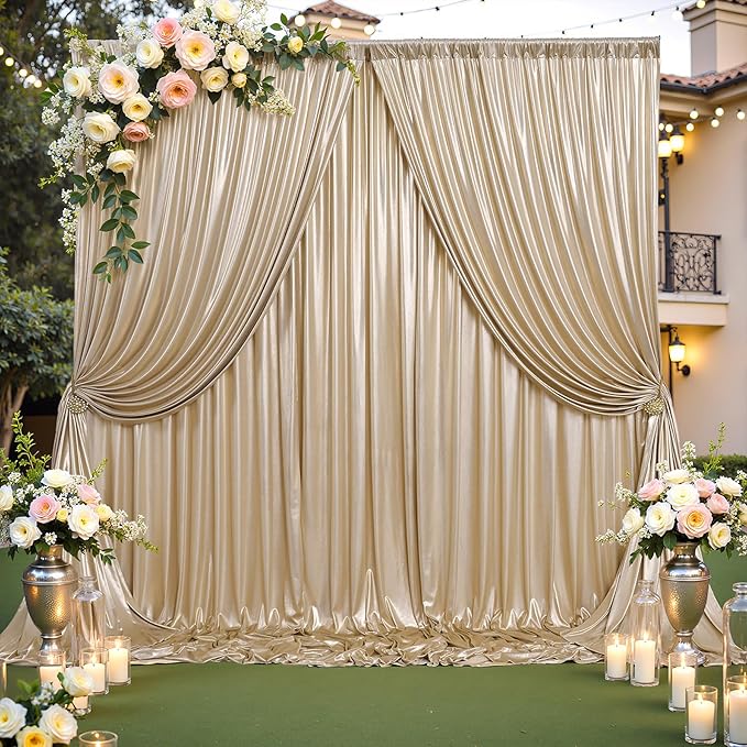 20ftx10ft Champagne Sequin Backdrop Curtain - Image 8