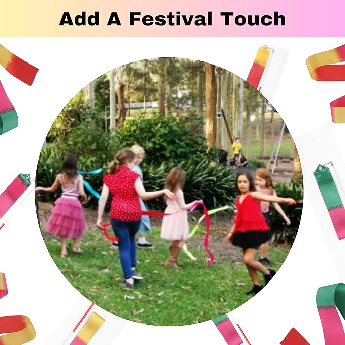 Ribbon Dance Wands 20 Pack, Party Favors - Image 6
