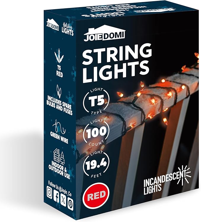 Joiedomi Red Christmas String Lights - Image 9