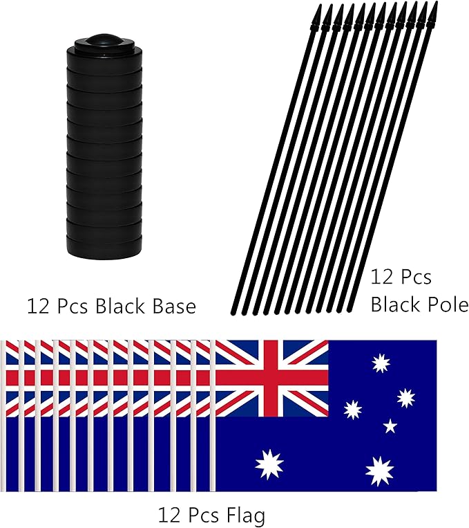 12 Pack Australia Desk Flags Set, Australian Small Mini Table Office Flags - Image 3