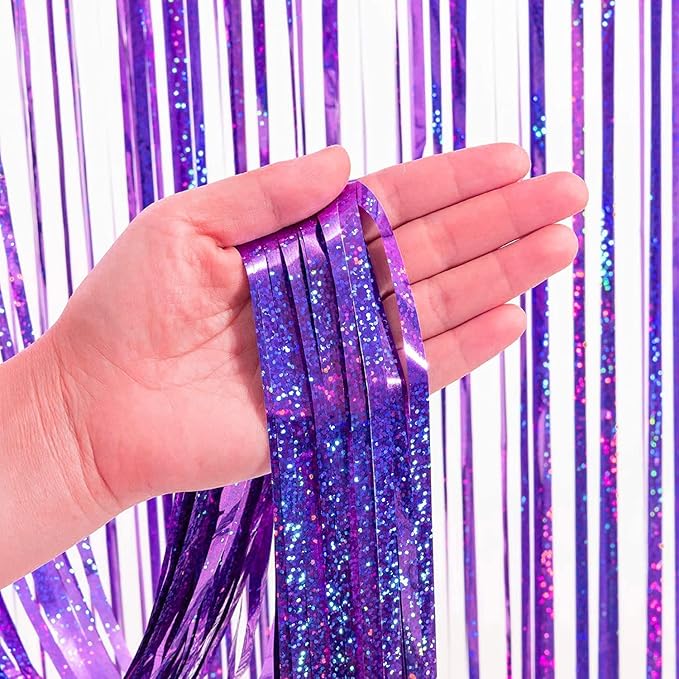 BRAVESHINE 1 Purple 1 Pink Streamers Party Photo Backdrop - Image 5