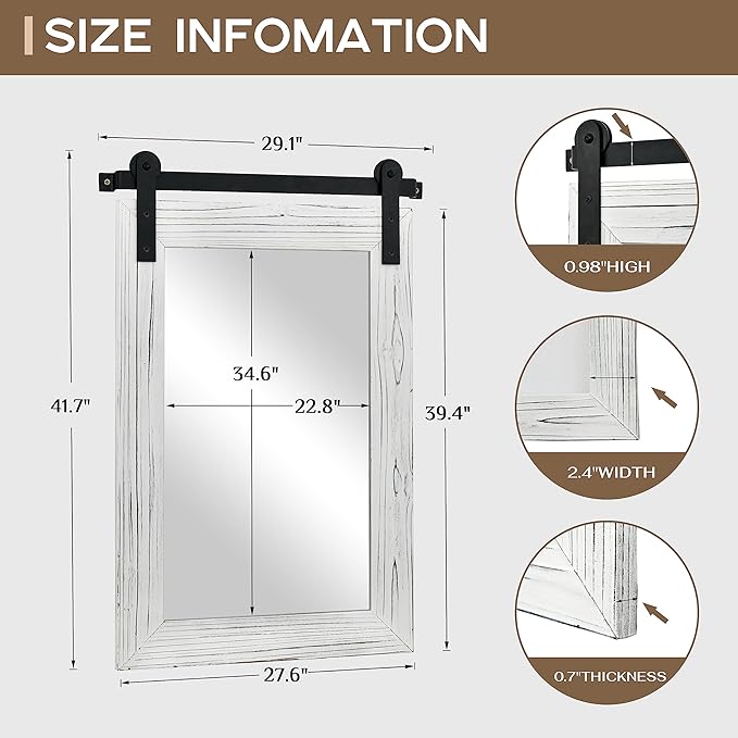 COGOOD Farmhouse Bathroom Mirror - Image 5