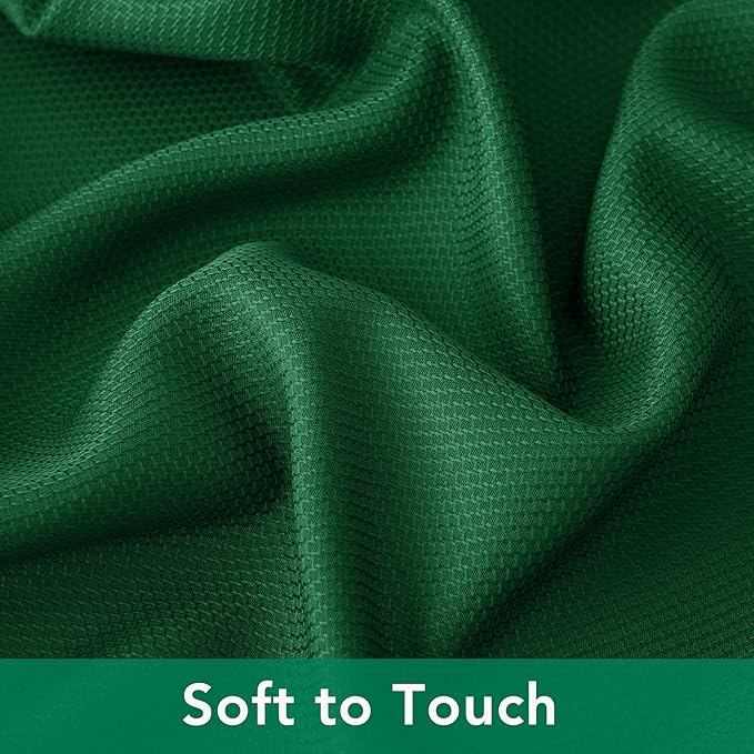 Biscaynebay 2 Pack Textured Fabric Round Tablecloths 60", Hunter Green Water - Image 5