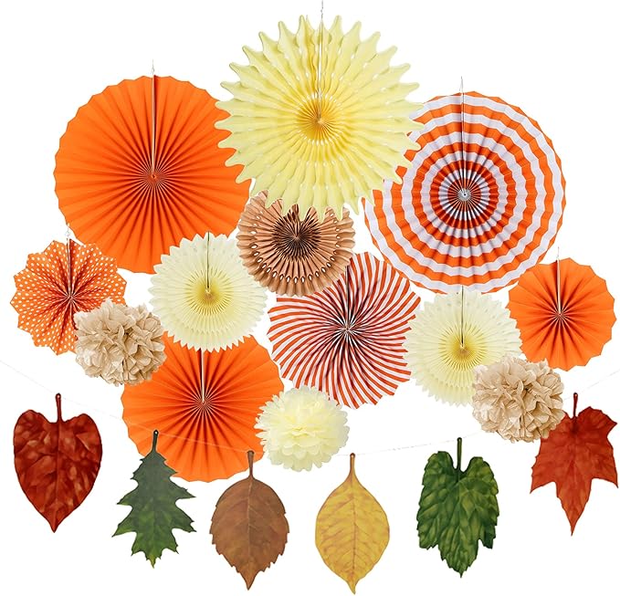 Easy Joy 14 Pcs Fall Party Decorations, Birthday Decor by EasyJoy