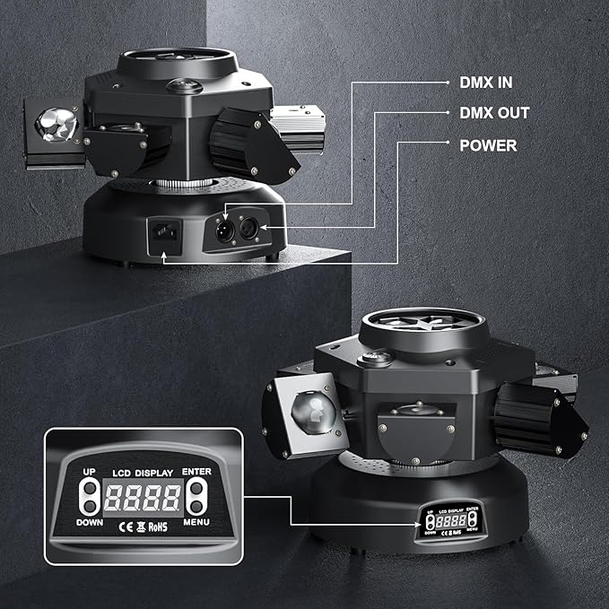 Moving Head DJ Lights, 150W RGBW LED Moving Head Light - Image 5