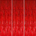 GOER 3.2 ft x 8.2 ft Metallic Tinsel Foil Fringe Curtains Party Photo Backdrop by GOER
