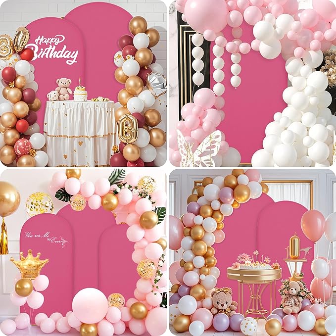 Wedding Arch Covers Arch Backdrop Cover Arch Stand Covers 7.2FT 6.6FT 6FT Set - Image 2
