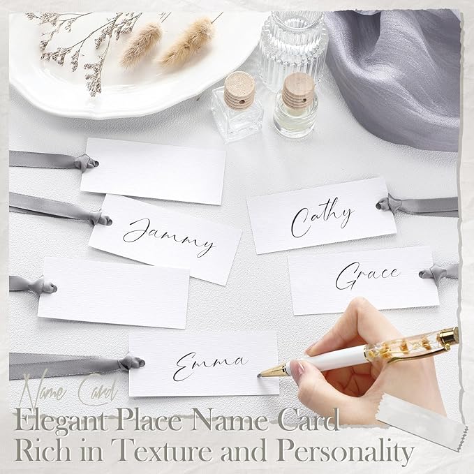 50 Pcs Name Place Cards for Table Setting Blank Wedding Place Cards - Image 4