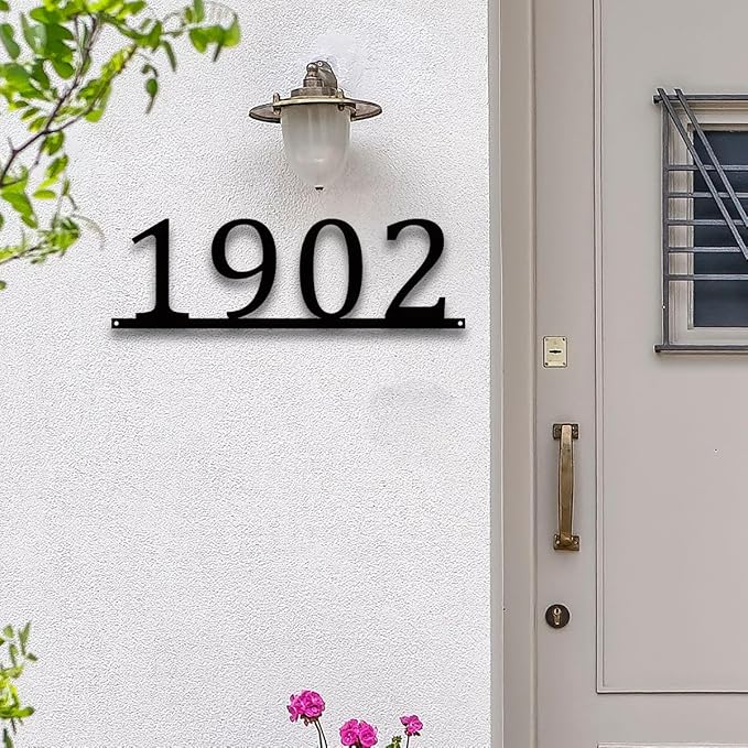 Personalized Metal House Number Sign | Custom Metal Address Sign by MXZLBY
