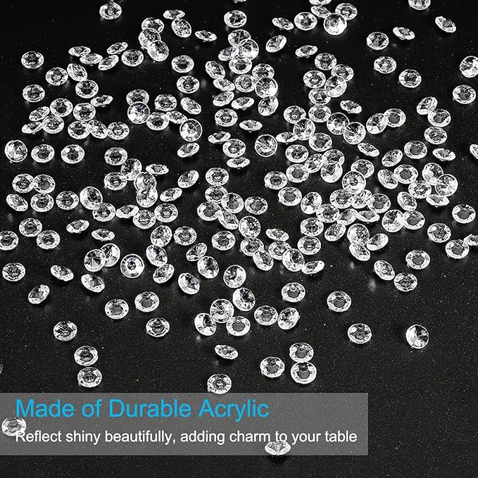 PATIKIL 4000 Pcs Wedding Table Scatter Confetti Crystals 6mm Acrylic Diamonds - Image 3
