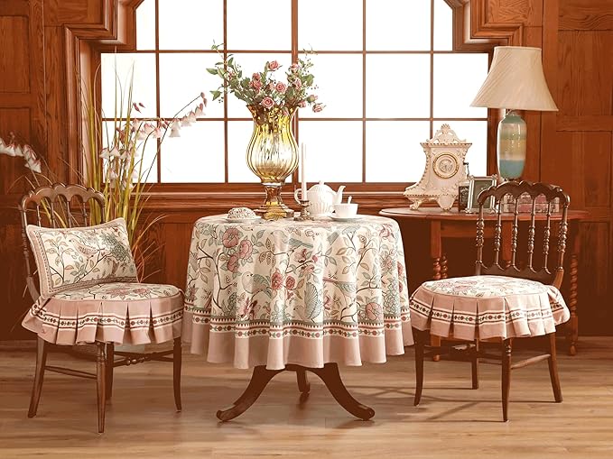 patdrea Designer Vintage Round Tablecloth, Colorful Decoration French Table - Image 2