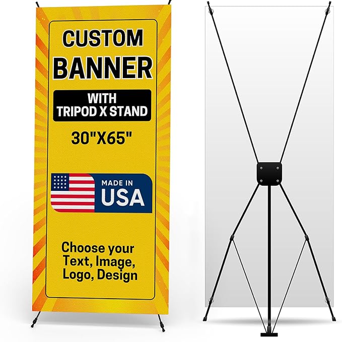 Custom Banner With X Stand By Dreamcontroller | Personalized X Banner Stand by DreamController
