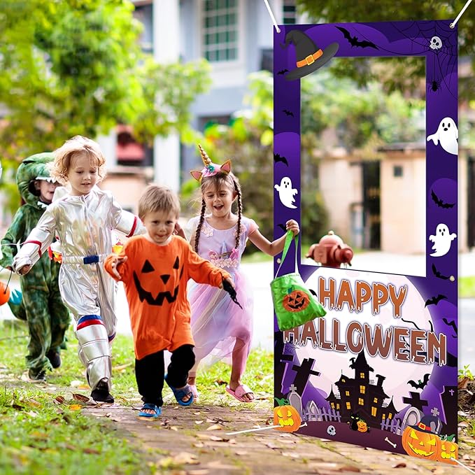 Halloween Photo Booth Props Frame Party Decorations 35 x 73Inch Halloween - Image 6