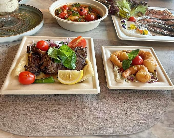GreenWorks 6 inch and 8 inch Heavy-duty Compostable Plates - Image 2