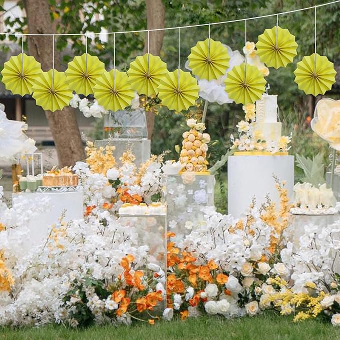 Yellow Party Decorations, Paper Decorations - Image 6