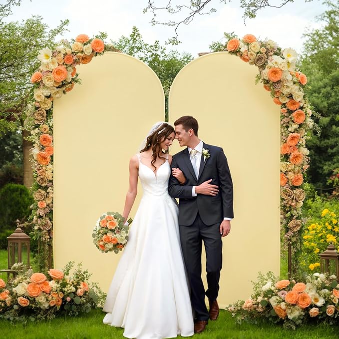7.2FT Beige Arch Backdrop Cover - Image 6