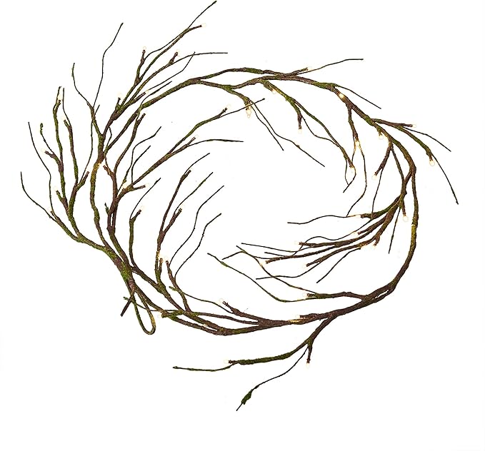 Hairui Mossy Garland Lights 6FT 48 LED Battery Operated Lighted Twig Vine - Image 6