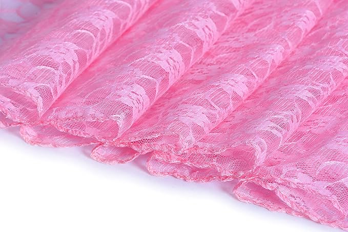 MDS Pack of 10 Wedding 12 x 108 inches Lace Table Runner - Image 3