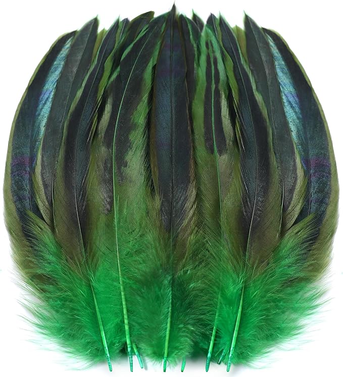 SOGUGOM Green Rooster Tail Feathers by SOGUGOM