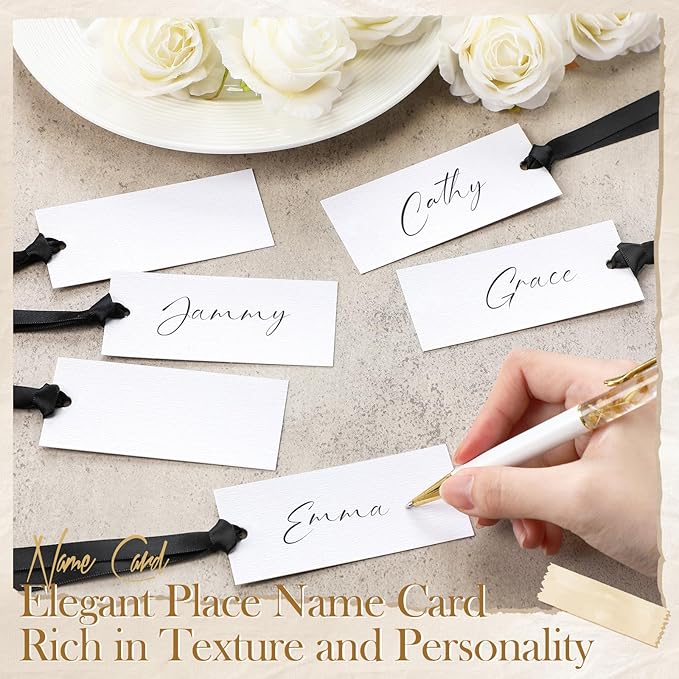 50 Pcs Name Place Cards for Table Setting Blank Wedding Place Cards - Image 4