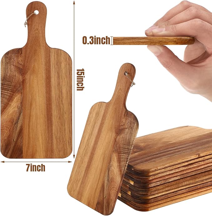 Patelai 12 Packs Wooden Cutting Board Set - Image 2
