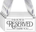 4 pcs Reserved Row Signs for Wedding, Acrylic Reserved Signs for Wedding Decor by MelroseRoots