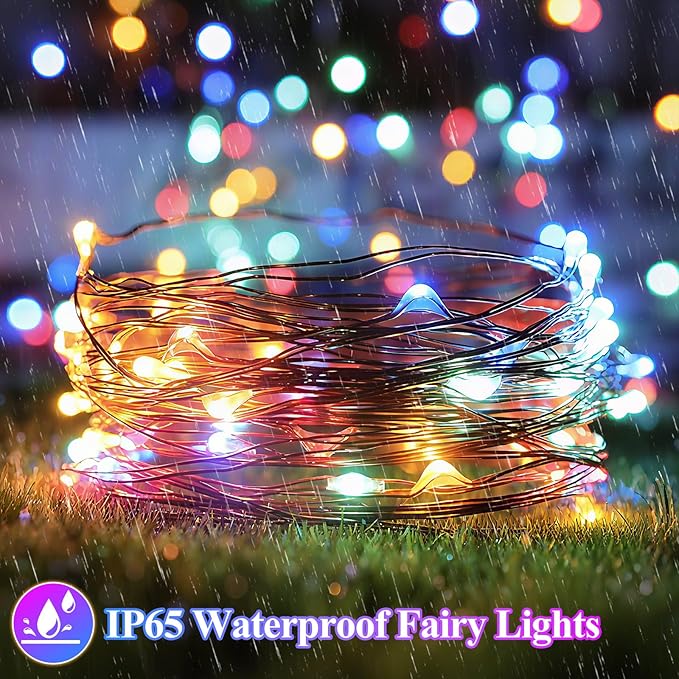 Lakumu 12 Pack Multi-Color Fairy Lights Battery Operated, 7ft 20 LED Waterproof - Image 6