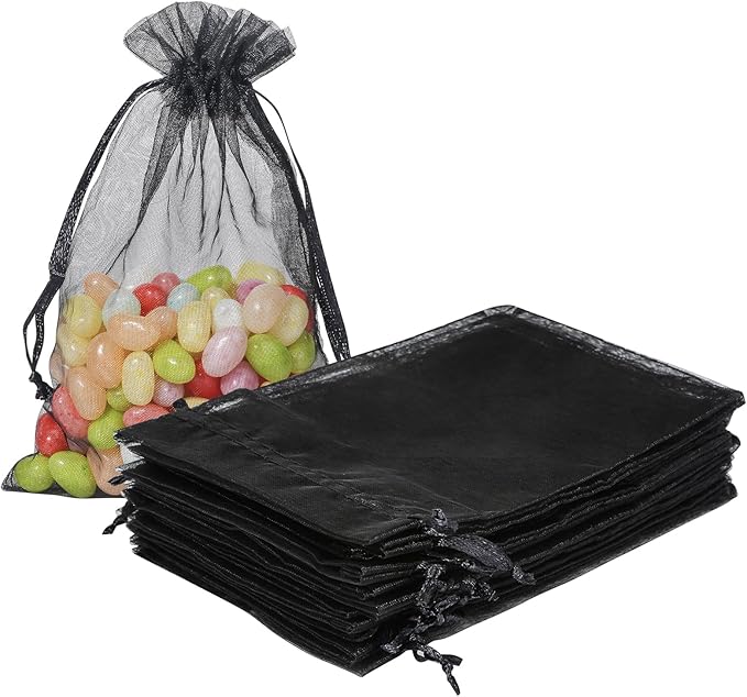 50PCS Sheer Organza Bags, Wedding Favor Bags by Hopttreely