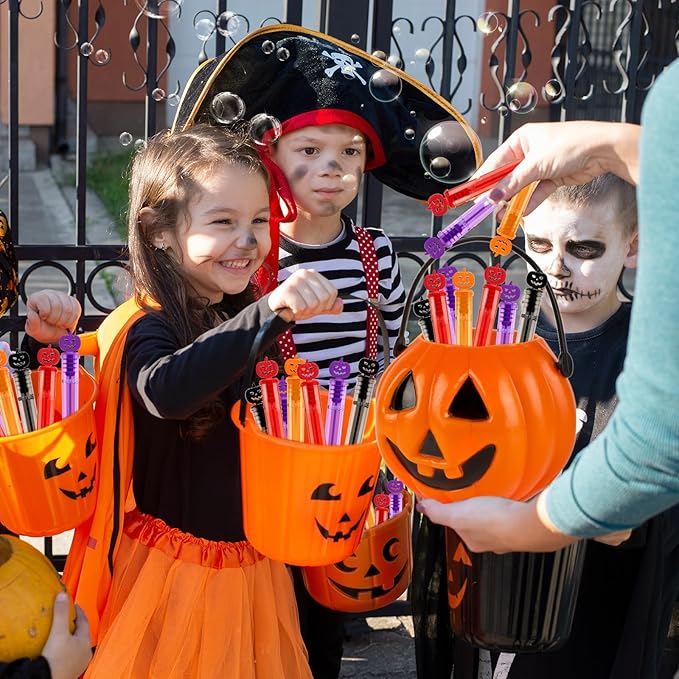 Shemira 80PCS Halloween Bubble Wands, Mini Bubbles Party Favors - Image 5