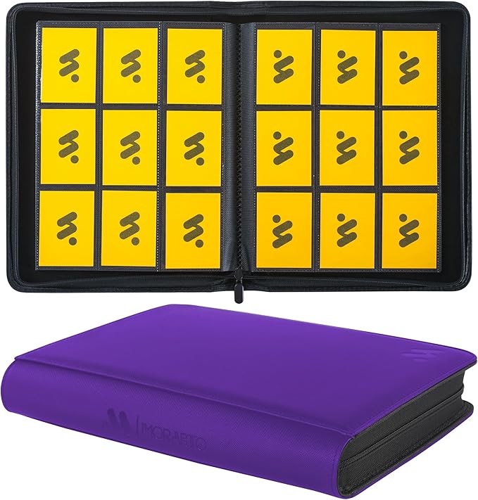 Card Binder 9 Pockets, Trading Card Binder Holds up to 864 Cards by MORABTO