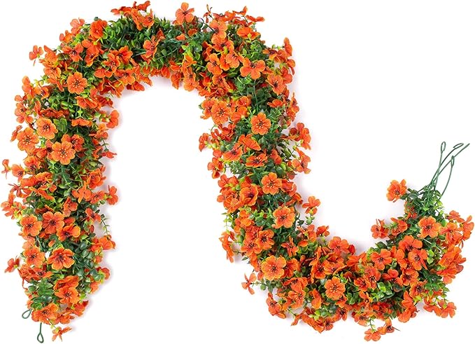 Artificial Flowers Garland Ivy, 4 Pack 5.9 FT Spring Summer Decor UV Resistant - Image 3