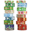 16 Rolls Christmas Washi Tape Holiday Masking Tape Red Green Christmas Wrapping by Sereliy