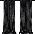 Black Sequin Backdrop 2 Panels 2FTx8FT Halloween Backdrop Curtains Party by QueenDream