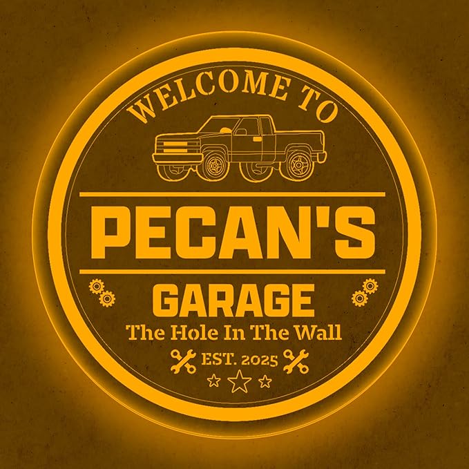 Custom Pickup Truck LED Sign – Personalized Color Changing Acrylic Wall Decor - Image 3
