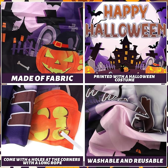 Halloween Photo Booth Props Frame Party Decorations 35 x 73Inch Halloween - Image 3