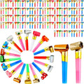 160 Pack Party Blowouts Noisemakers Colorful Party Whistles Blower Funny by Cagemoga