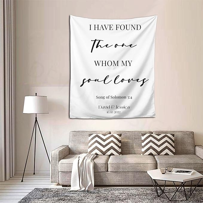 I Have Found The One Whom My Soul Loves Backdrop, Custom Tapestry - Image 6