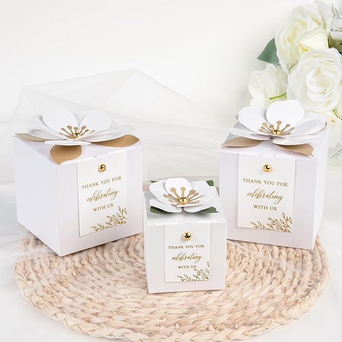 FEIYI 20 PCS White Gift Boxes, 3 In 1 Favor Boxes - Image 7